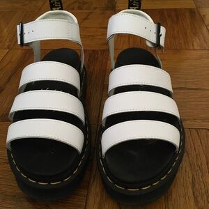 Doc Martens Blaire Hydro Leather Sandals 8 white